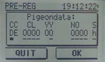 Registering a pigeon without a PC? Is that possible? Yes, with an additional feature of the M1, version 2.21or newer.
