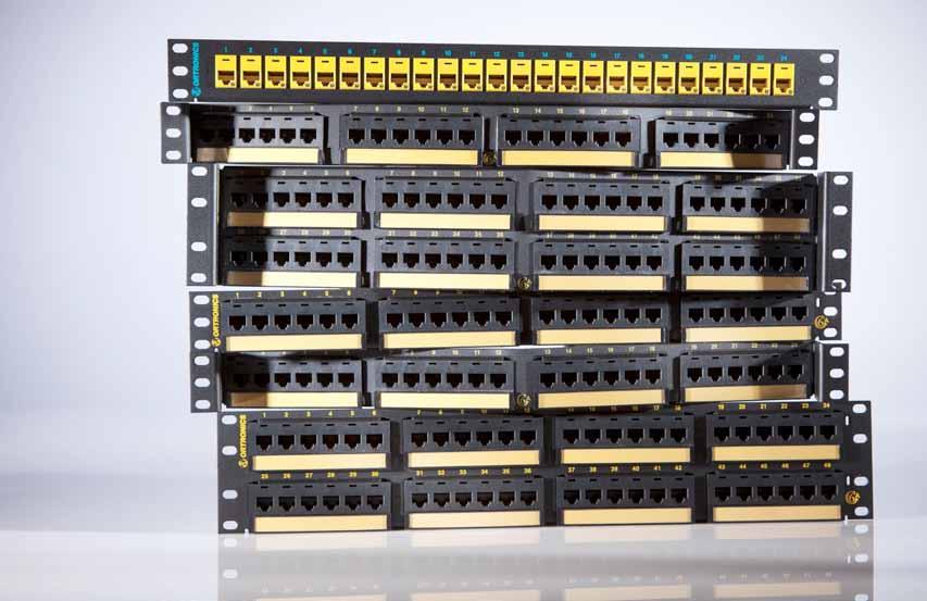 Clarity 6A Patch Panels 4 Angled, Flat and TracJack Patch Panels Clarity 6A patch panels are available in the traditional panel format with multi-port modules, with the added flexibility of flat or