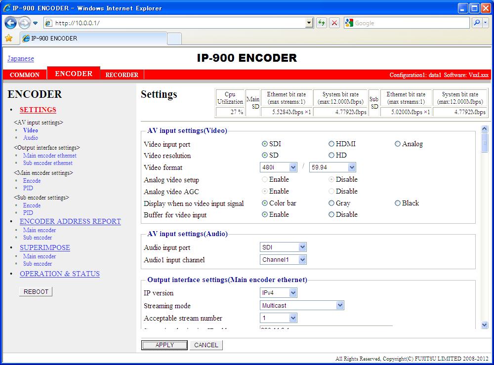 3.3 3.3 Encoder 3.3.1 Setting (Encoder) * Settings is a group of setting items, of which 10 sets can be registered independently by selecting data numbers as in 3.2.1 Configuration Data.