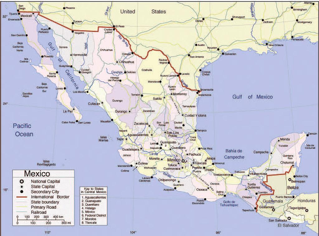 Student Handout All About Mexico Mexico is a country of great diversity. It is about three times the size of Texas and the landscape is as diverse as its people and customs.