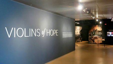 Violins of Hope Cleveland: a visit to the Maltz Museum exhibition by Mike Telin and Daniel Hathaway As you enter the Violins of Hope exhibit at the Maltz Museum for Jewish Heritage, the first thing