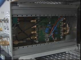 Picture of the hardware Measured data Figure1: Transient detector hardware and first measurements with beam.
