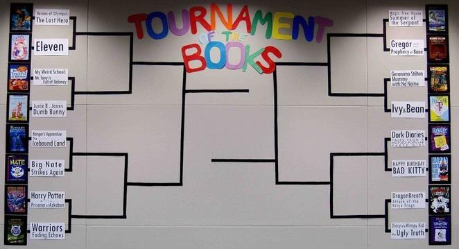 March Madness Tournament of Books Here s the game plan. Choose 16 books (mix of non-fiction and fiction).