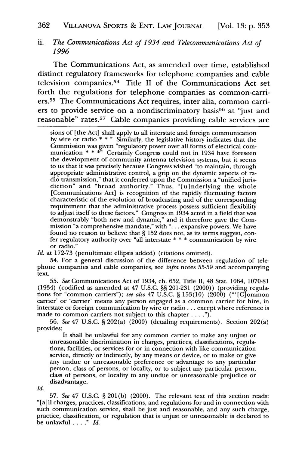 Jeffrey S. Moorad Sports Law Journal, Vol. 13, Iss. 2 [2006], Art. 4 362 VILLANOVA SPORTS & ENr. LA JouRNAL [Vol. 13: p. 353 ii.