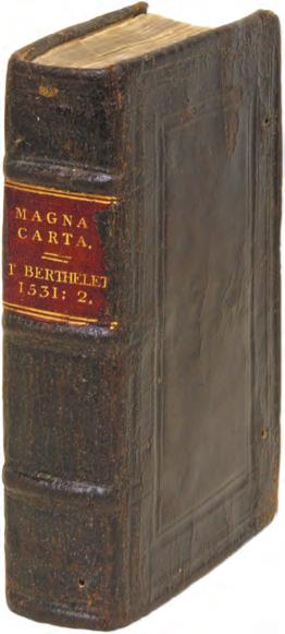 60 CATALOGUE 88 RARE LANDMARK EARLY PRINTING OF MAGNA CARTA: THE FIRST WITH A TITLE PAGE AND THE SECUNDA PARS 81 [MAGNA CARTA].