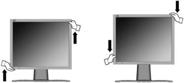 From the front, gently raise the LCD display to allow more clearance. 2. Pull the bottom of the LCD display outward and away from the base. 3.