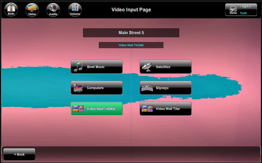 View Video Wall Select the monitor you want to change on the Video