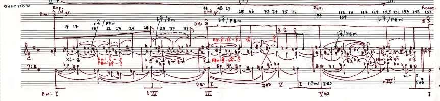 Ex. 4a: Chopin, Third Piano Sonata, First Movement, Exposition and Development, Overview Graph.