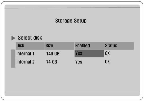HDD Registration and Format After completing HDD install and turning on power, Storage Setup menu automatically will be displayed shown as below figure.