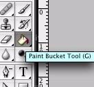 2. Select the PAINT BUCKET TOOL. 3.