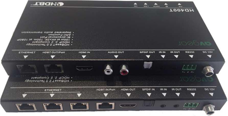 0, transmits 4Kx2K signals up to 100m and 1080p signals up to 150m via a single CAT5e/CAT6 cable Intuitive front