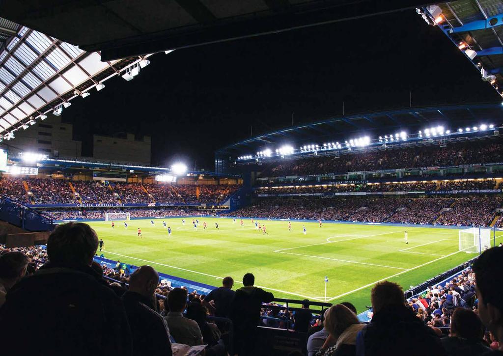 Chelsea Football Club London, United Kingdom World famous as the home to the highly-ranked Chelsea Football Club, Stamford Bridge is also equipped with state-of-the-art Philips ArenaVision LED