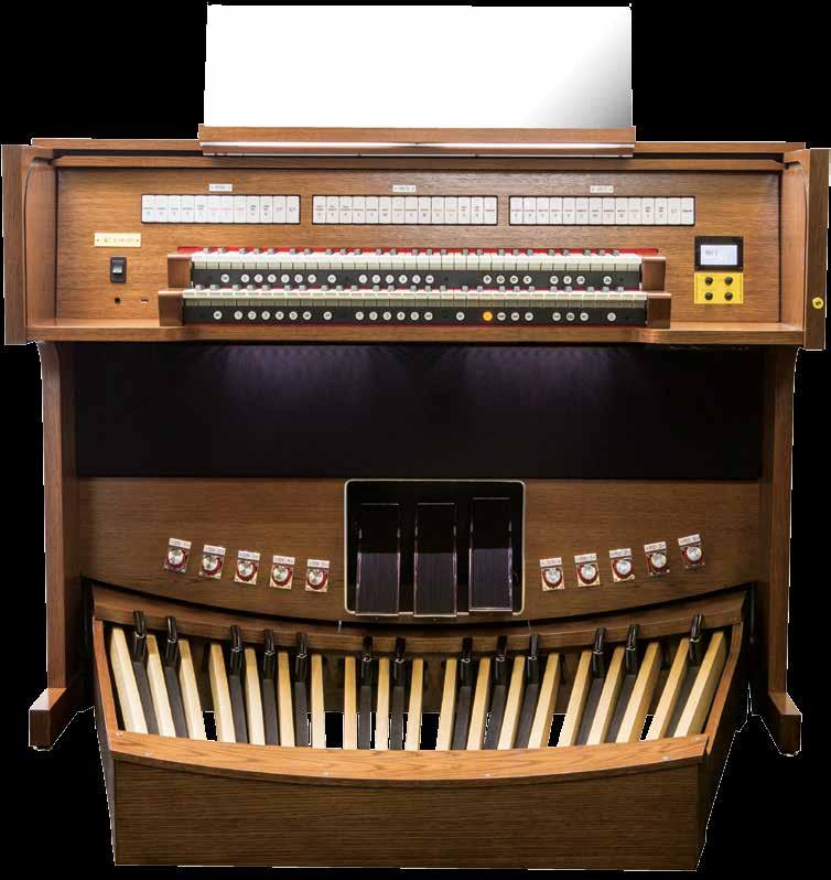 The Rodgers 579 is the most full-featured 2 manual organ you ll find in its class, built with the same high-quality cabinet and extra features that come in larger models, including double expression,