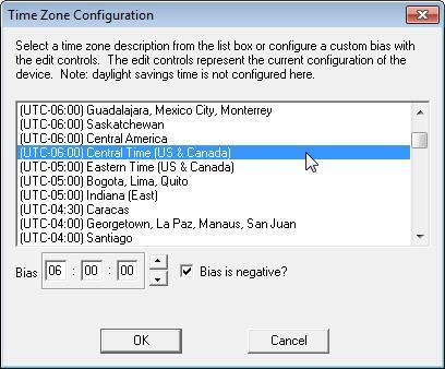 DTD-A19B2 Operator s Handbook Rev. 2014.04.04 P. 21 Time Zone Offset Modify the time zone by clicking the [Time Zone] button.