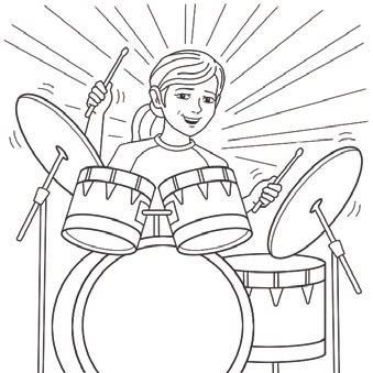 Hello! My name s Grace. I m nine years old and I play on the drums. I practise (1) Monday (2) eight o clock () the morning and (4) Friday (5) seven o clock (6) the evening.