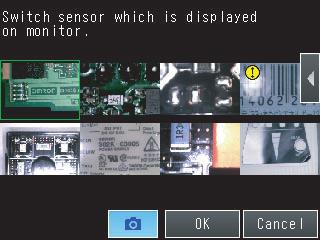 5 Press the image of the Sensor to be set up. will be displayed for Sensors that are not yet set.