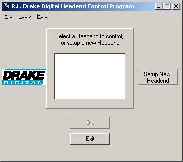 L Drake Digital Headend Control Program (or the Program Group you specified during the