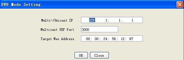 DMM-1000 PBI Source: choose which signal source you want to output with IP format. User can select Tuner, ASI or CI. TS Pkts Per UDP: Set how many TS packages will be encapsulated in one UDP package.