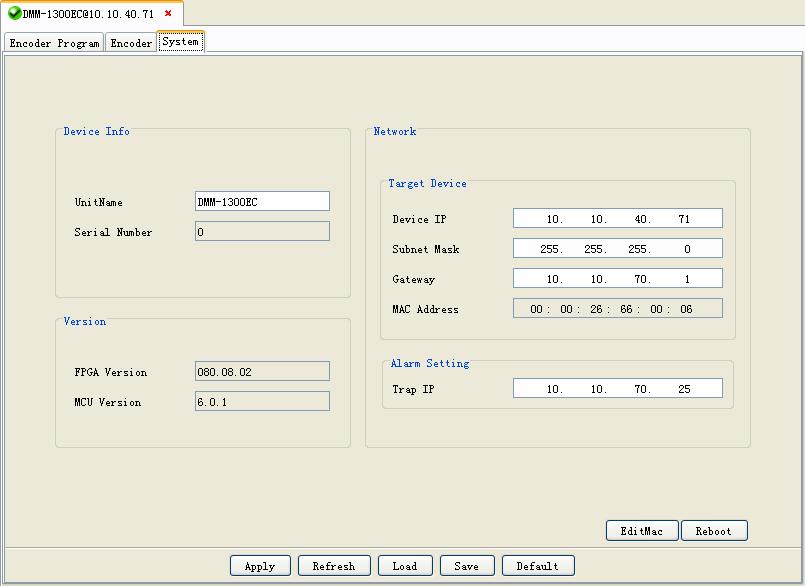 PBI DMM-1000 System menu Device Info Unit Name: User can edit the unit name.