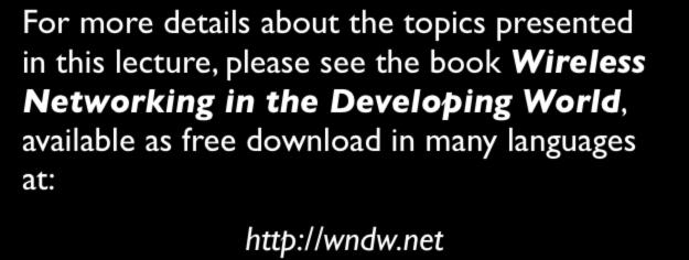 book Wireless Networking in the Developing World,
