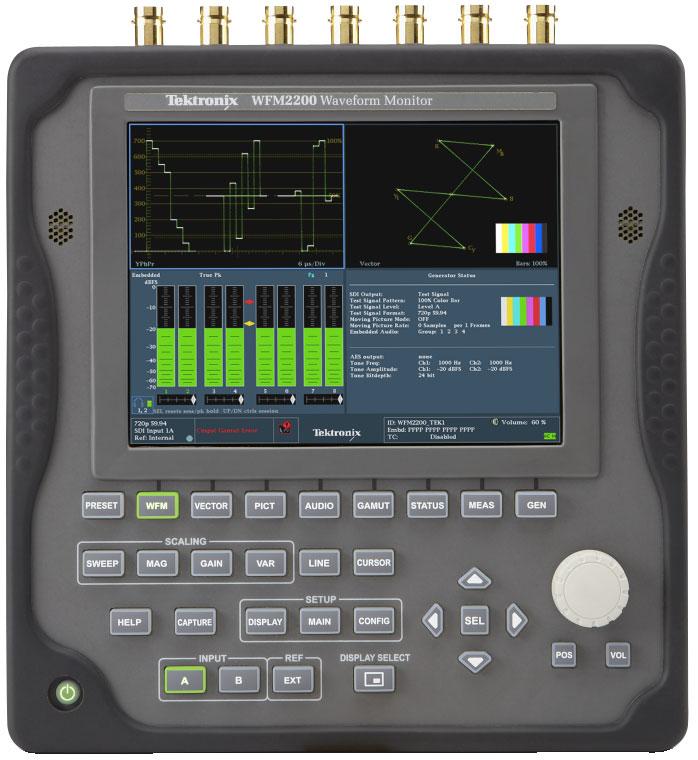Multiformat, Multistandard Portable Waveform Monitor WFM2200 Datasheet Features & Benefits Portable Instrument that is Ideal for Field Production Setup and Troubleshooting Operates with Internal,