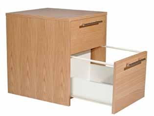 Mobile Pedestal with 2 drawers (1 A4 filing drawer) Overall Dimensions (mm) W = 450 x D = 500 x H = 570 Oakwood Mobile CPU Cupboard CPU