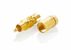 Connectors RCA plug The non-magnetic direct gold plated beryllium copper of this RCA plug