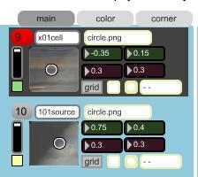 The layers interface the layers interface has three tabs: the main tab contains almost all the controls the color tab gives control over color and saturation the corner pin tab gives you control of
