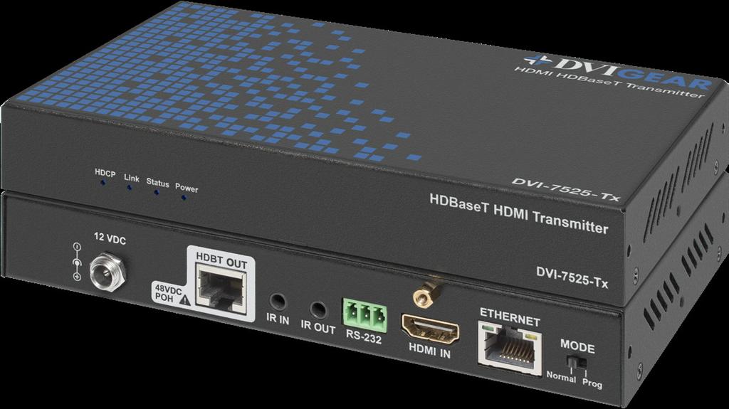 DVI-7525 HDMI HDBaseT Extender Multiple Signals Over One Cable DVIGear s DVI-7525 utilizes HDBaseT technology to provide a simple and cost-effective solution for extension of uncompressed HDMI or