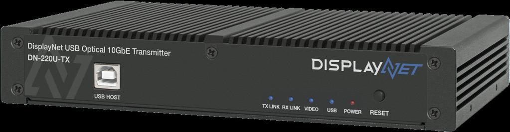 DN-200 Series AV-over-IP Transmitters and Receivers DN-200 Series: AV-over-IP Signal Distribution Using 10GbE Ethernet The DN-200 Series is a dramatic extension of the DisplayNet AV-over-IP product