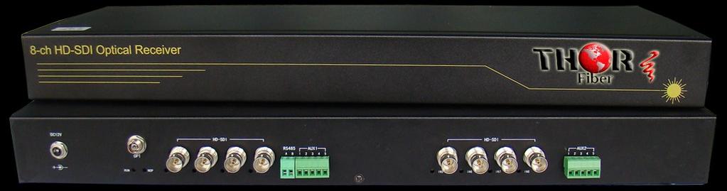 Units can be configured to transport any number of SDI channels in either direction up to a total of 16 per fiber.
