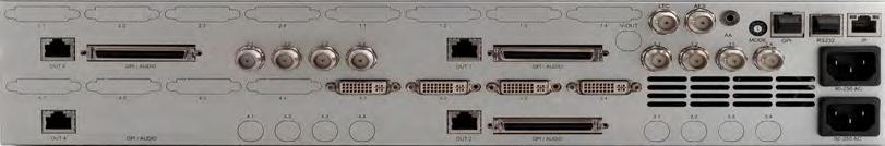 Multi-media Inputs Analog Audio LTC Input Out AES Optional Output SDI Out Serial GPI/O HDMI, DVI Discrete Audio CATx Extender Output & GPI HDMI, DVI Discrete Audio CATx Extender Output & GPI