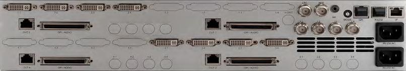CATx Extender Output & GPI HDMI, DVI Discrete Audio CATx Extender Output & GPI Broadcast Inputs AC Power 90-250V 2 RU for TAHOMA-DL-4+8 Broadcast Inputs Analog Audio LTC Input Out Multi-media Inputs