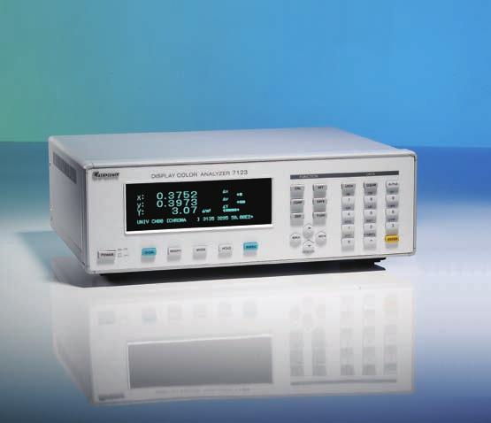 Developed with the most advanced digital signal processor and the technology of optoelectronic transfer as well as precision optical parts and circuit design, the 7123 Display Color Analyzer is