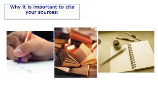 (Graphics: Photo of books and image of a list of citations) Slide 5 -