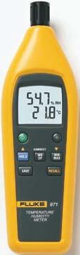 Termohigrometru 971 Testere pentru monoxid de carbon Tester de umiditate şi temperatură Fluke 971 Efectuează rapid măsurători precise de temperatură şi umiditate în aer.