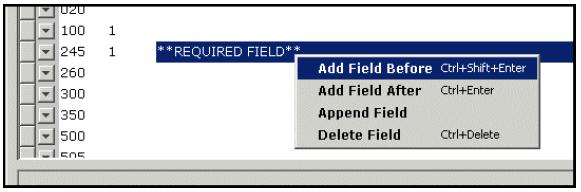 When you point to a particular MARC field, subfield, control field, or indicator, a brief definition of the element displays in the status bar. 10.