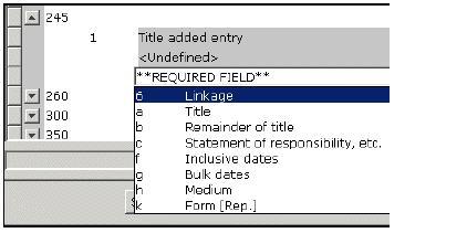 When entering text into a field, indicate subfields by using the pipe ( ) symbol. 13.