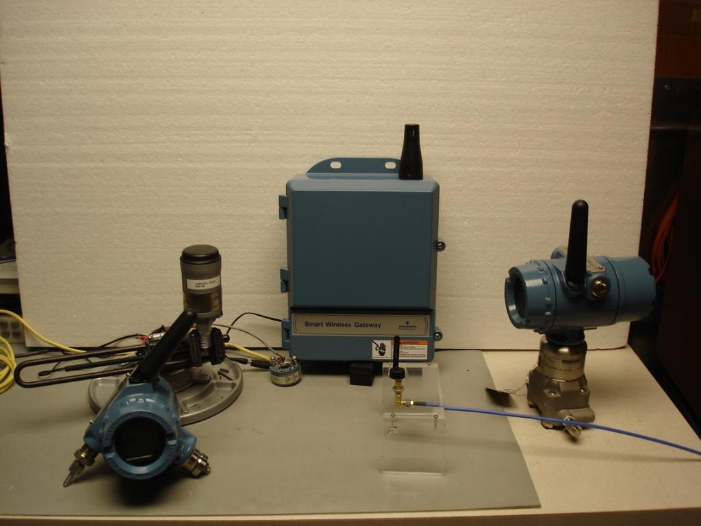Figure 3 - Emerson Radio Setup in Screen Room The devices were set up in manner so that the test could be repeated if necessary.