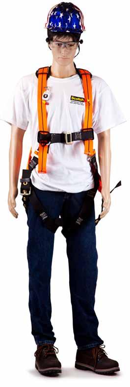 Outfit the mannequin in hard hat, safety glasses, hearing protection and don t forget fall protection.