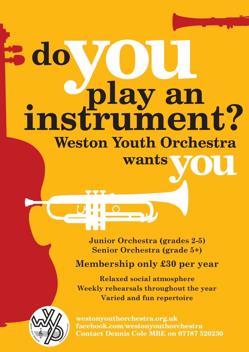 Weston Youth Orchestra November Concert Weston Youth Orchestra would like to welcome you to our second Autumn Concert which includes a wide variety of music, performances from both our Junior and