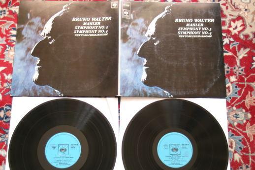 Includes a 28 pages booklet. Ask for other pictures. CONDITIONS: Box is Mint-, records are NM. CBS BRUNO WALTER Symphonies 4 and 5 MAHLER, 2LP, 8 E LABEL: CBS 61357-8 STEREO made in Italy in 1973.