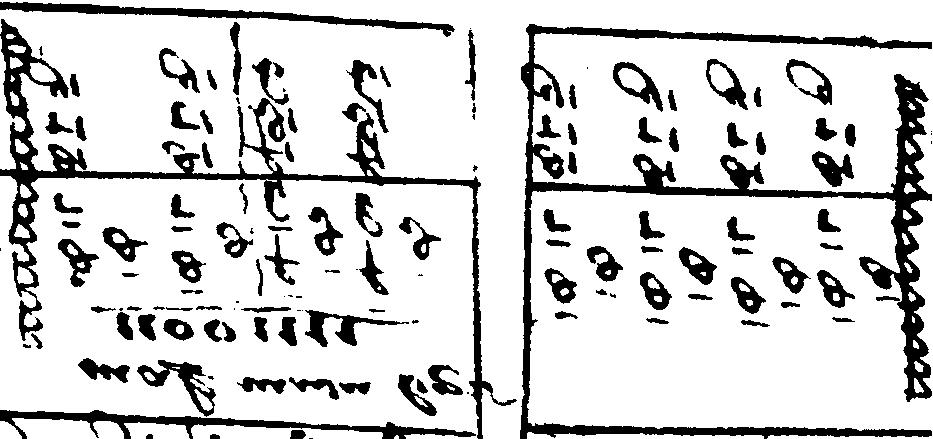 Example 9. In his harp tablature of 1613, Robert ap Huw used two chords to illustrate the 24 measures on page 34: C major (2nd inversion) and B fl at major (root position).