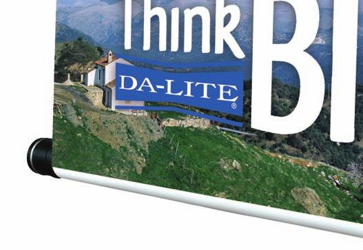 Da-Lite electric also feature seamless heights up to 16 feet for picture perfect reproduction in the most