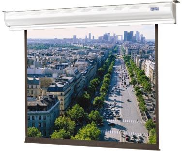 Electric Projection Screens Contour Electrol Screens Screen retracts completely into curved white aluminium case for a clean modern appearance. Optional control interface can be factory installed.