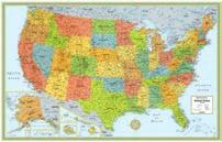 ze: 32" x 21" Flat size: U.S. 50" x 32"; World 50" x 32" Imprint area: U.S. 6" x 3"; World 6" x 4", black ink 200-84713-3 Reduced M Series U.S. Wall Map 200-84714-3 Reduced M Series World Wall Map 200-84731-5 Reduced Classic U.