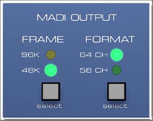 3 MADI Input The key INPUT sets the input to optical or coaxial. The STATE display helps to avoid errors, and makes handling the digital MADI format easier.