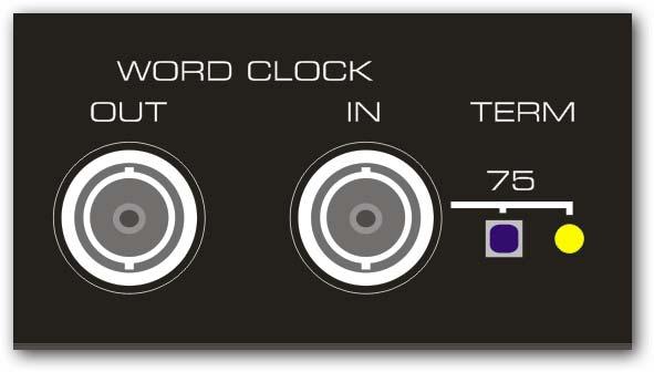 12. Word Clock 12.1 Word Clock Input and Output Input The M-32 AD s word clock input is active when WCK is chosen in the clock section.