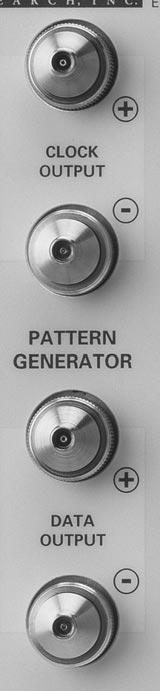 Pattern Generator Input/ Output Specifications Clock and Clock Outputs Maximum Frequency: Minimum Frequency: Internal Clock Phase Noise: Clock Output Divide Ratios: Data and Data Outputs 7.