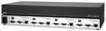 eries ANs he eries transmitters send high resolution video and - signals long distances to a compatible receiver over a single CA -type twisted pair cable.